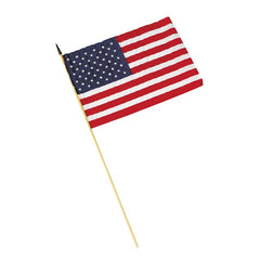 12" X 18" Large Cloth American Flag - Pack of 12 USA Flags