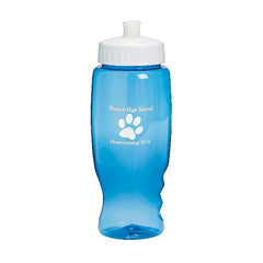 Transparent Paw Print Personalized Plastic Water Bottles