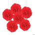 Red Paper Pom-Pom Hanging Decorations