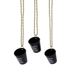 Happy New Year Shot Glass Bead Necklaces