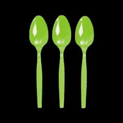 Lime Green Color Plastic Spoons