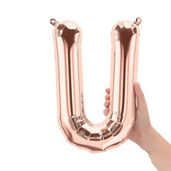 16  Letter U - Rose Gold (Air-Fill Only)