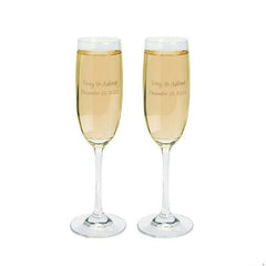 Personalized Wedding Glass Champagne Flutes