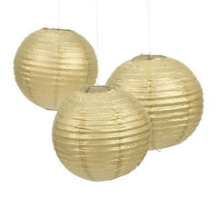 Gold Hanging Paper Lanterns