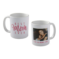 Personalized Best Mom Ever Photo Ceramic Coffee Mug