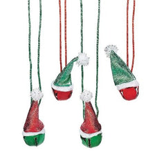 Santa Hat Jingle Bell Necklaces
