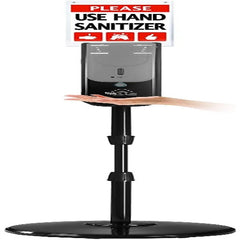 Hand Sanitizer Station Floor Stand with Sign - Adjustable (54.7- 68.5 Inch)