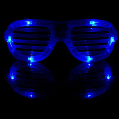LED Light Up Blue Hip Hop Shutter Shades Sunglasses