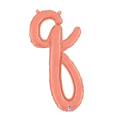 24  Script Letter "Q" Rose Gold (Air-Fill Only)