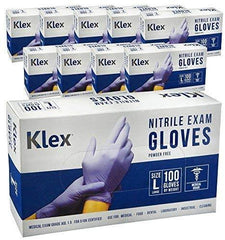 Nitrile Exam Gloves - Medical Grade, Powder Free, Latex Rubber Free, Disposable, Food Safe-Light Violet- Small Size- 100 Ct. Pack of 10