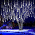 12 inch 8 Tubes Christmas Meteor Shower Lights White