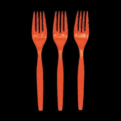 Orange Color Plastic Forks