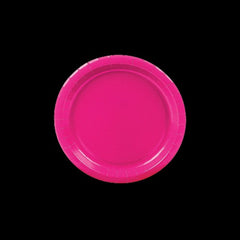 Hot Pink Round Paper Dessert Plates
