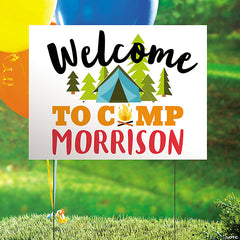 Personalized Camp Party Yard Sign