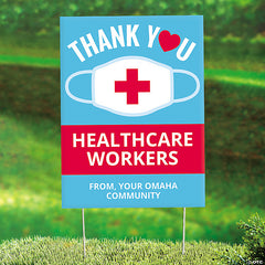 Personalized Thank You Healthcare Outdoor Yard Sign