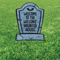 Personalized Tombstone Yard Sign Halloween Decoration