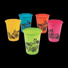 16 Oz Tropical Nights Plastic Cups - Assorted