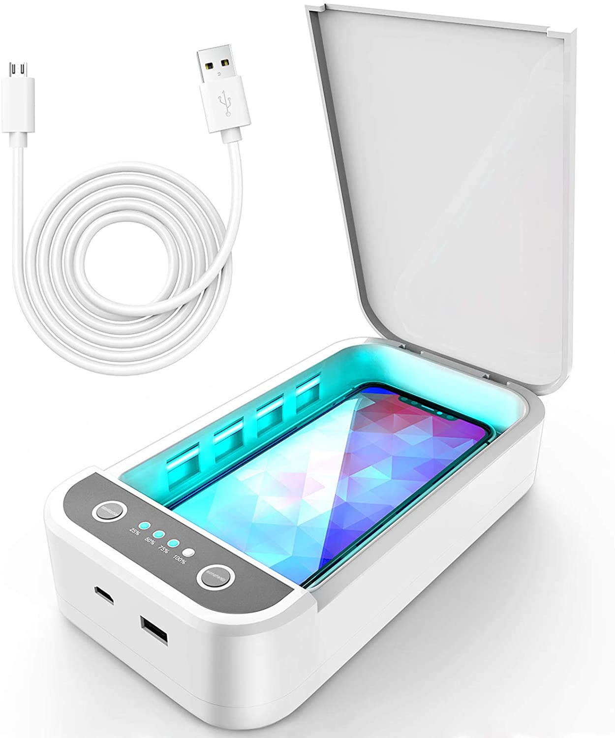 UV Lights Phone Sanitizer Box, Wireless Charging with Aroma Diffuser U