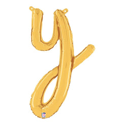24  Script Letter  Y  Gold (Air-Fill Only)