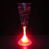 LED Light Up Red Flashing 7 Oz Champagne Flute Glasses