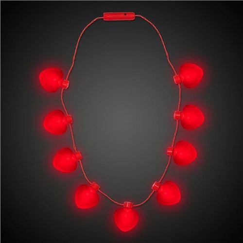 LED Flashing Red Heart Necklace