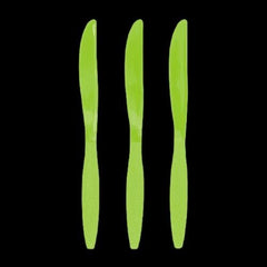 Lime Green Color Plastic Knives