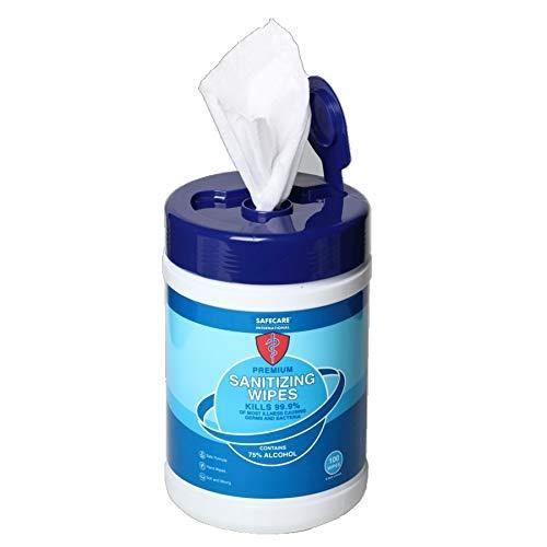 Antibacterial Disinfectant 75% Alcohol Hand/Surface Sanitizing Wipes 100 Wipes Container
