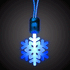 LED Light Up Flashing Blue Snowflake Pendant Necklace | PartyGlowz