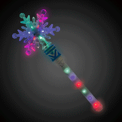 LED Light Up Snowflake Wand with Light-Up Handle