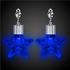 LED Light Up Star Shape Clip-On Earrings 1 Set