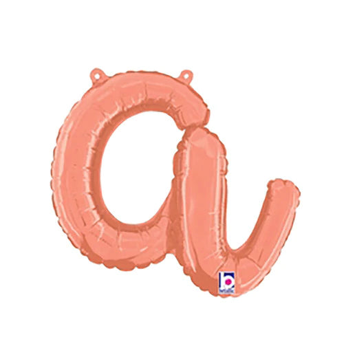 14  Script Letter A Rose Gold (Air-Fill Only)