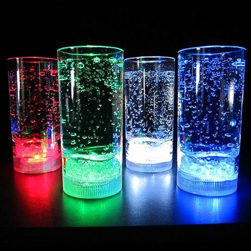 LED Light Up Flashing 12 Oz Lighted Highball Glasses