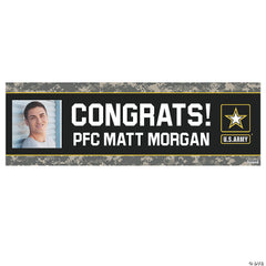 U.S. Army Congrats Photo Custom Banner - Small