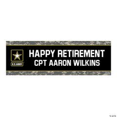 U.S. Army Happy Retirement Custom Banner - Small