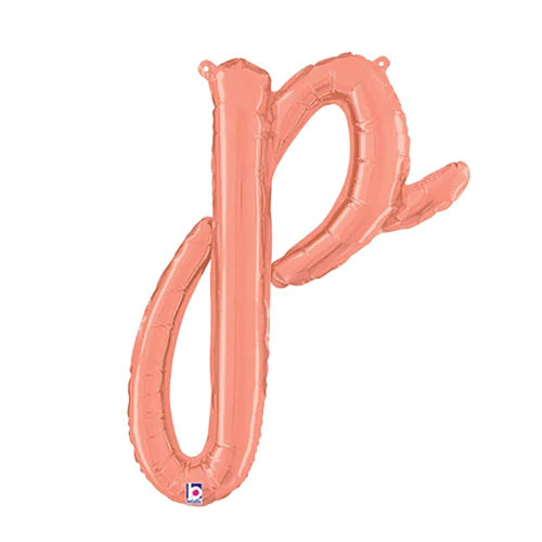24  Script Letter P Rose Gold (Air-Fill Only)