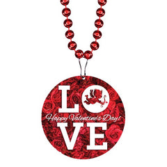Valentine's Love Medallion Bead Necklaces