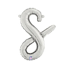 14  Script Letter  S  Silver (Air-Fill Only)