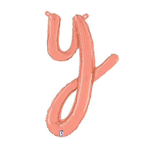 24  Script Letter Y Rose Gold (Air-Fill Only)