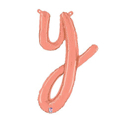 24  Script Letter "Y" Rose Gold (Air-Fill Only)