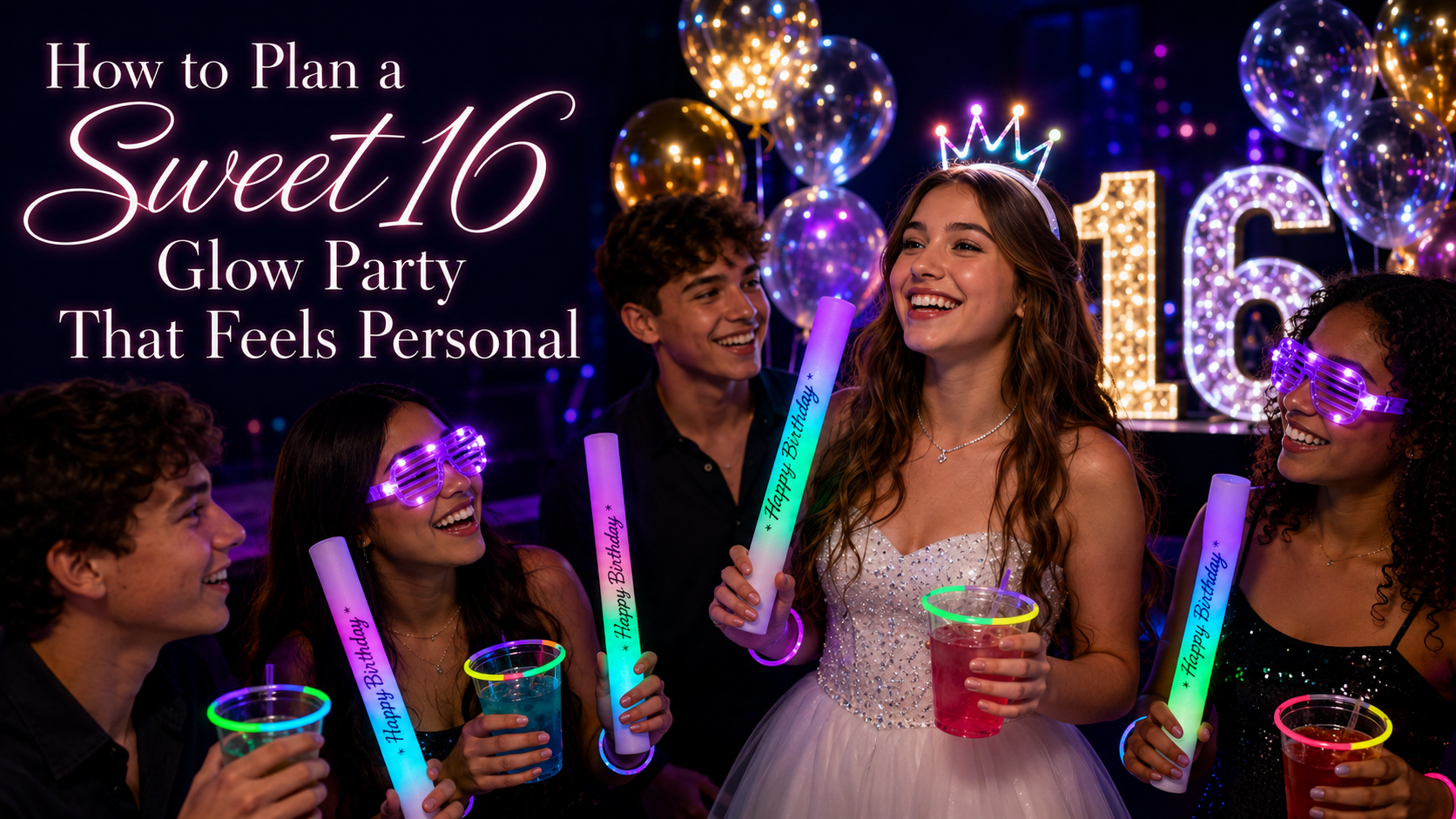 How to Plan a Sweet 16 Glow Party That Feels Personal