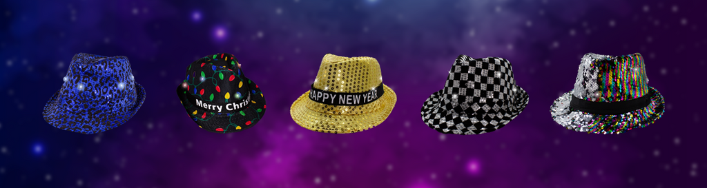 5 Must Have LED Light Up Sequin Fedora Hat PartyGlowz