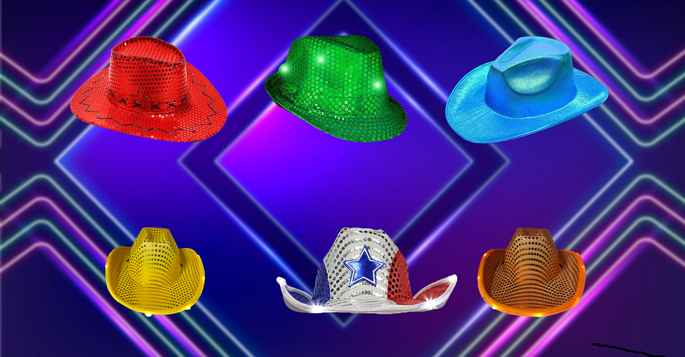 5 Types Of Cowboy Hats For Light Up Glow In The Dark Parties!