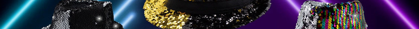 LED Color-Changing Sequin Fedora Hats