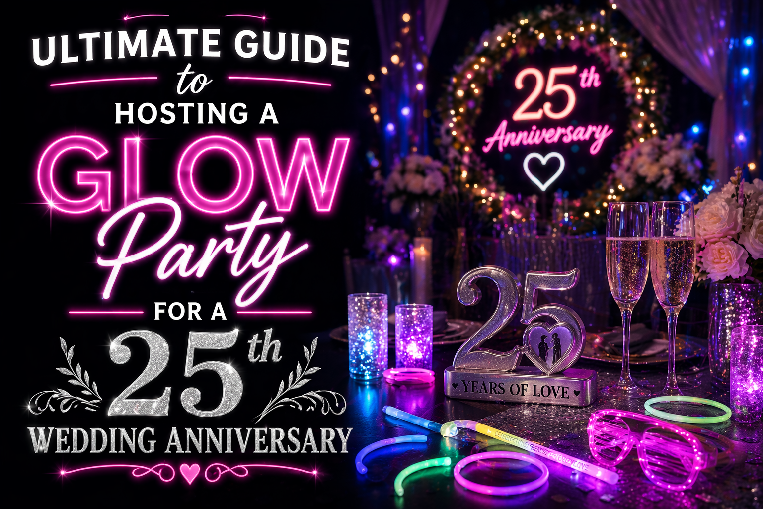 Ultimate Guide to Hosting a Glow Party for a 25th Wedding Anniversary