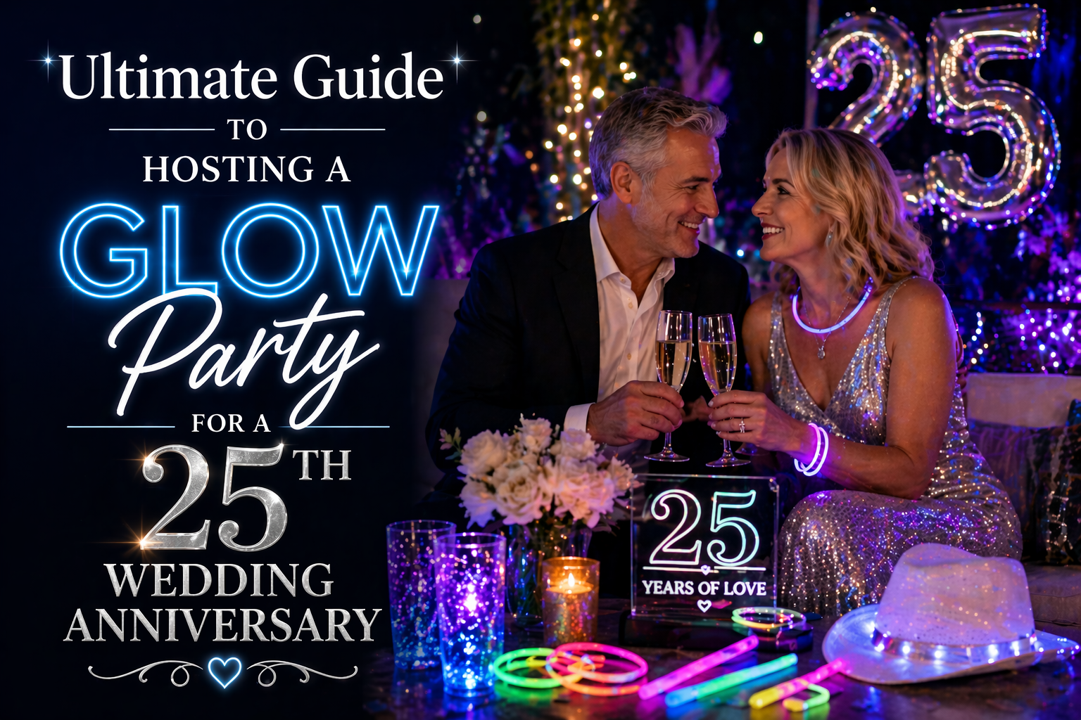 Ultimate Guide to Hosting a Glow Party for a 25th Wedding Anniversary