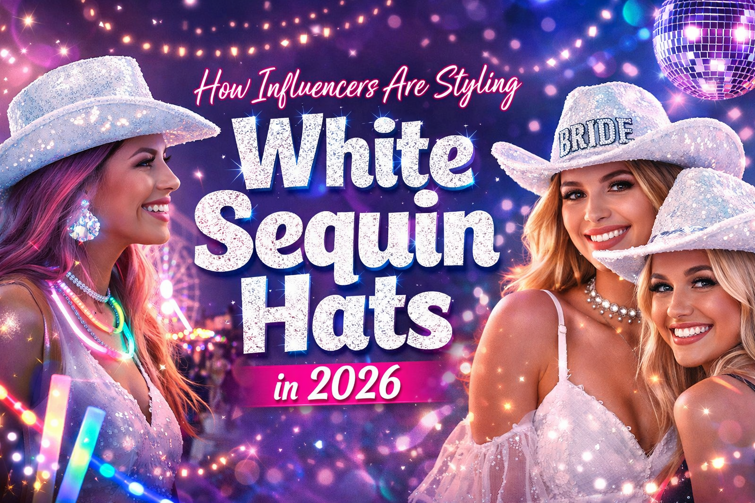 How Influencers Are Styling White Sequin Hats in 2026