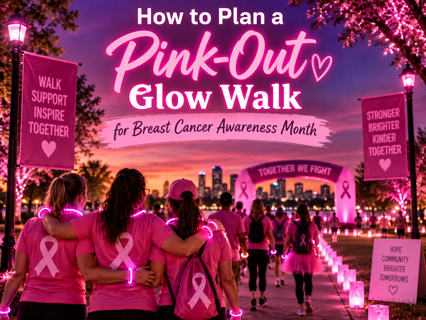 How to Plan a Pink-Out Glow Walk for Breast Cancer Awareness Month