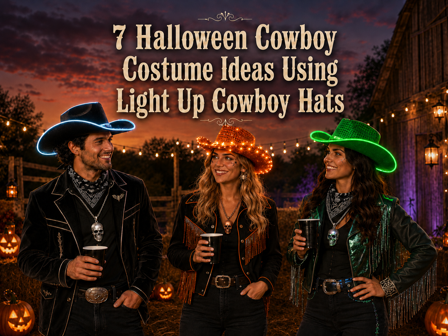 7 halloween cowboy costume ideas using light up cowboy hats 