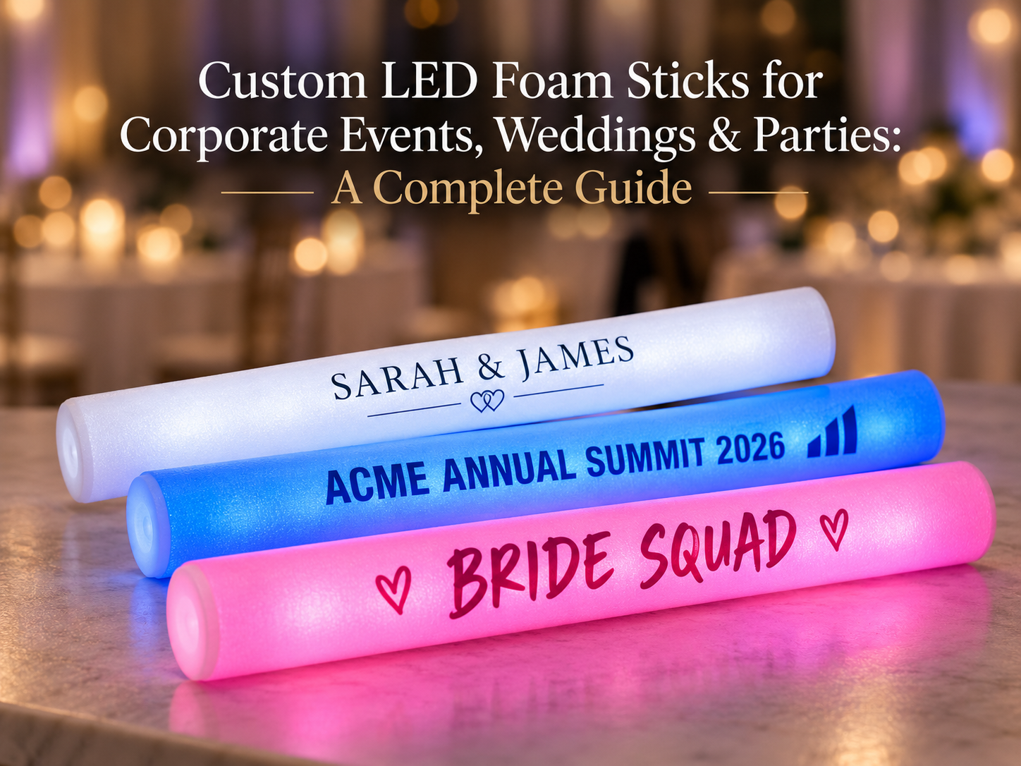 Custom LED Foam Sticks for Corporate Events, Weddings & Parties: A Complete Guide