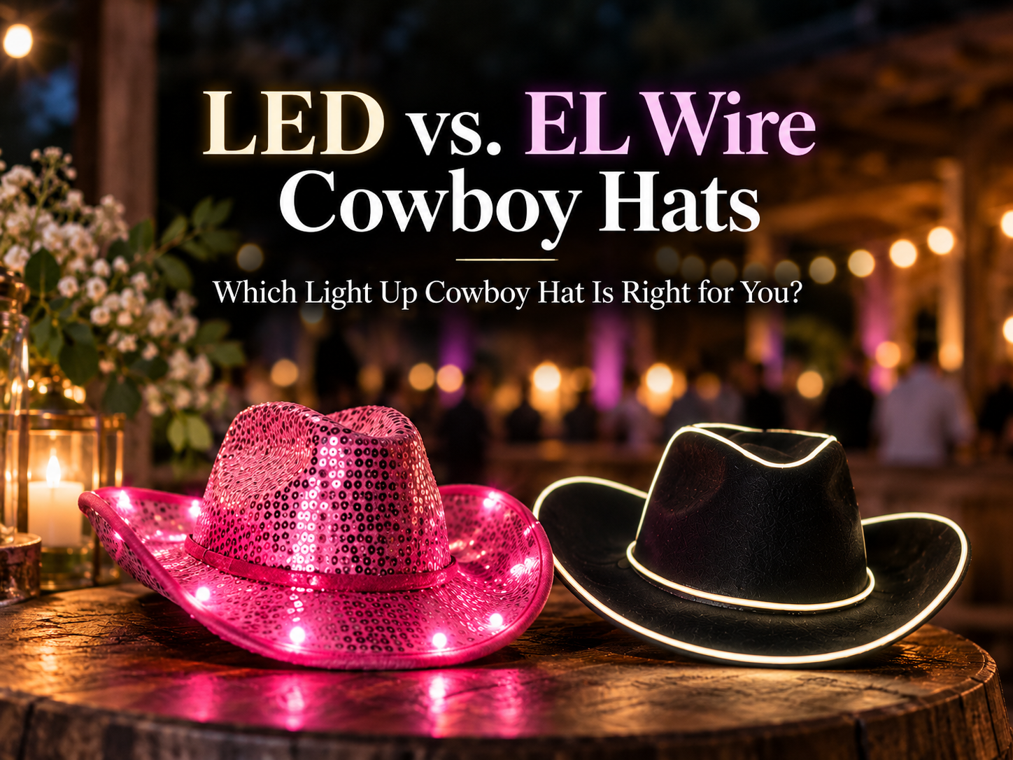 LED vs. EL Wire Cowboy Hats: Which Light Up Cowboy Hat Is Right for You?